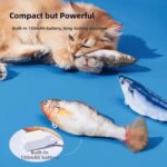 Type-C Charging Simulation Fish Cat Toy Relieve Boredom Wagging Tail Design Interactive Cat Toy Tap-Activated Three Modes (New)