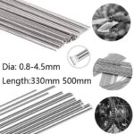 5Pcs Stainless Steel Round Rod Lathe Bar Stock Tool Diameter 0.8~4.5mm Length 330 Mm/500mm Corrosion Resistant (New)