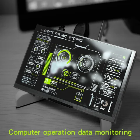 S1fe3ef7ad4c54dcfa34066a0e50d6851N_480x480 7" Computer Mini Monitor Chassis Temperature Fan Speed Monitoring 7 inch IPS Screen Temperature AIDA64 DIY Asembly Accessories (New) - Image 1