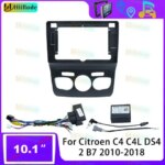Hiirode Car Android Radio Stereo Player Frame Fascia For Citroen C4 C4L DS4 2 B7 2010-2018 Panel Power Cord Harness Canbus 2DIN (New)