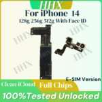 Mainboard For iPhone 14  Unlocked Motherboard With Face ID Clean iCloud OK Main Logic Board SIM US Version Full Chips (New)