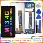 Tested LCD Samsung Galaxy M13 4G M135F LCD Display Touch Screen Digitizer Replacement Samsung M13 M135F LCD With Frame (New)
