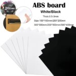 1pc White Black ABS Plastic Plate Model Sheet DIY Model Material Parts Thickness 05mm 1mm 15mm 2mm 3mm (New)
