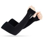 UV Solar Arm Sleeves Woman Men Cycling Fingerless Gloves Cool Muff Summer Ice Silk Elastic Arm Cover Driving Anti-Sunburn Sleeve (New)