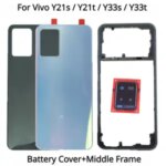 BackShell Back Cover Vivo Y21s Y21t Y33s Y33t Battery Cover+Middle Frame Rear Door Housing Case with Camera lens+Side Buttons Bangladesh (New)