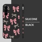 Pink Bow Phone Case Samsung Galaxy S26 S25 S24 S22 S23 Ultra S23 Plus S25 FE A56 A17 A16 A36 A55 A54 A53 A15 A35 Soft Cover (New)