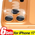 HD Clear Tempered Glass Camera Protectors IPhone 17 ProMax/17 Air/17 Pro Anti scratch High definition Individual Lens Films Bangladesh (New)