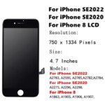 LCD For iPhone 8 SE2 SE3 LCD Display Touch Screen Digitizer Assembly For iPhone SE 2020 SE 2022 LCD Display Replacement Parts (New)