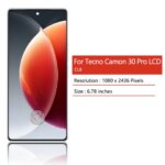 678”AMOLED Tecno Camon 30 Pro LCD CL8 Display Touch Screen Digitizer Tecno Camon30 Pro 30Pro Display Frame (New)