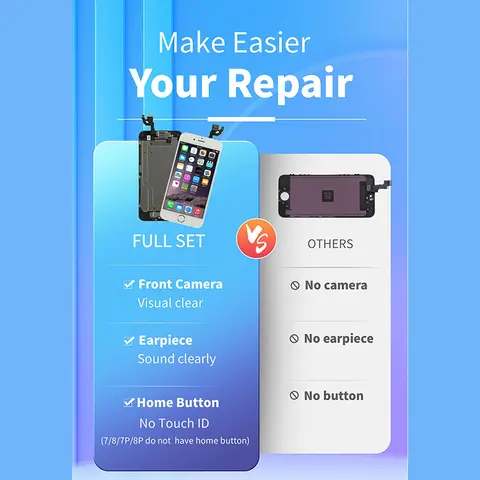 S2205a8db479b422ea067c4bd39f3f603x_480x480q75 AAA Display for iPhone 5 5S 5SE 6 6S 7 8 Plus LCD Display Full Set Assembly Touch Screen Digitizer Replacement Pantalla+Camera (New) - Image 1