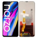 Black 66 Inch OPPO Realme Narzo 50A Prime RMX3516 LCD Display Touch Screen Digitizer Assembly Panel Replace  With Frame (New)