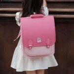 Brand Designer PU Contrast Color Girls backpack Cute Sweet Large Capacity Bucket School Bag for Teenage Girls Travel Bag (New)
