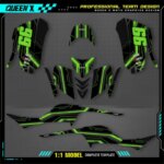 Queen X MOTOR For KAWASAKI KFX 700 Full Set Motorcycle Graphics Decals Stickers Kits 003 (New)
