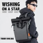 New Fashion Curl Cover Backpack Mens And Womens Large Capacity School Bag Outdoor Travel Backpack Commuter Laptop Bag (New)