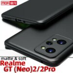 Matte Case Realme GT2 Case Realme GT 2Pro Cover Soft TPU GT Neo2 Silicone Mofi Ultra Thin Back Slim Protect Full Coverage (New)