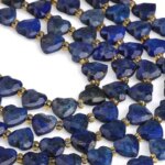 8mm Heart Natural Lapis Lazuli Stone Beads DIY Charm Bracelet Neckalce Loose Bead For Jewelry Making Handmade Crafts 7.5inch (New)