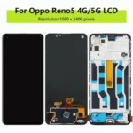 AMOLED OPPO Reno5 4G CPH2159 Reno 5 5G CPH2145 PEGM00 PEGT00 LCD Display Touch Screen Digitizer Assembly Replacement (New)