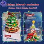 Snoopy Building Blocks Anime Cartoon Christmas Tree Collecting Education Assembling Toy Desktop Decoration Model Christmas Gift (New)