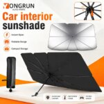 YONGRUN 1PC Car Windshield Sunshade Umbrella Foldable Heat Shield UV Block Auto Interior Protector for Sedan SUV Cars in Summer (New)