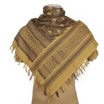 Tactical Arab Shemagh Military Scarf Outdoor Hiking Army Desert Scarves Muslim Hijab for Men Women Windproof Scarf Cotton Skull (New)