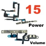 1pcs Power Volume Flex Cable iPhone 16 Plus 15 Pro Max Ribbon Tape Side Button Distance Ambient Fix Parts (New)