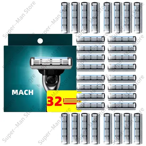 S268d0b24bda74836943c3ee81dfbf4dfU_480x480q75 Mach3 Sensitive Shaving Razor for Men, Blade Refills, for Sensitive Skin Pivoting Head (New) - Image 1