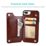 Leather Retro Card Holder Flip Cover iPhone 11 12 13 14 15 16 Pro Max Mini Wallet Case XR X XS Max 8 7 Plus SE 2022 2020 16e (New)