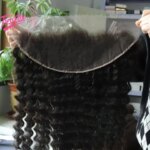 Deep Wave 13x4 Lace Frontal 8-22 100% Unprocessed Brazilian Human Hair Pre Plucked with Baby Hair 150% Density Natural Color (New)