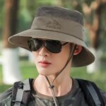 Mens Portable Fishing Hat - Breathable Mesh Sun Hat for Outdoor Hiking & UV Protection Lightweight Foldable Hats for Women (New)