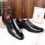 Mens square toe simple comfortable mens shoes are lightweight suitable daily work commuting with a stylish look (New)