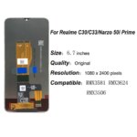 Original OPPO Realme C30 LCD C33 Display Touch Digitizer Screen Assembly Realme Narzo 50i Prime Display (New)