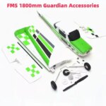 Fms 1800mm Guardian Accessories Fuselage Main Wing Propeller Cover Nose Cover Vertical Tail Tire Landing Gear Slant Support (New)