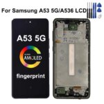 Super AMOLED Samsung A53 5G Display A536 A536B LCD Display Touch Screen With Frame Digitizer Assembly Repair Parts (New)
