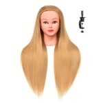 24 Inch Mannequin Head Make up Cosmetology Manikin Practice Doll Head with Hair Braiding Hairdressing Head (New)