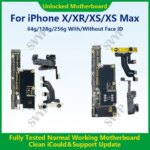 100%Working Mainboard For iPhone X/XR/XS Max With Face ID Fully Tested Cleaned iCloud And Unlocked Motherboard Fast Shipping (New)