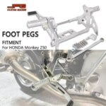 CNC Adjustable Footpegs Foot Pegs Footrest Pedals Rests Rear Set Motorcycle Accessories For HONDA Monkey Z50 Z 50 Aluminum (New)