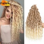 22 Inch Jessica Synthetic Hair Deep Wavy Twist Crochet Hair Curly Crochet Braids High Temperature Fiber Braiding Hair Extensions (New)
