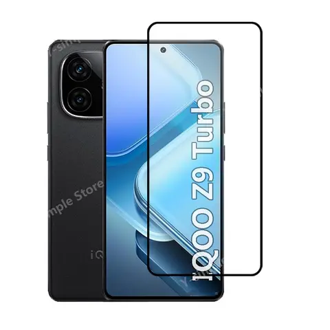 S28a296ed617046d49a256f007cd14f73E_480x480q75 4+4 Phone Glass vivo IQOO Z9 Turbo Screen Protector Full Coverage Soft Camera Lens film IQOO Z9 Tempered Glass (New) - Image 1