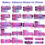 10Pcs Battery Adhesive Sticker Glue Tape Strip Replacement iPhone X XS XR 5 6 8 Plus SE2 SE3 11 12 13 14 Mini Plus Max (New)