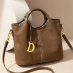 Genuine Leather Handbag Fashion Deerskin Velvet Women Vintage Shoulder Tote Bag Luxury Designer Cowhide Ladies Crossbody Bags (New)