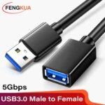 USB 3.0 Extension Cable Male to Female 5Gbps Data Cord USB3.0 Extender for PC PS3 Laptop to U Disk Smart TV USB Cable Extension (New)