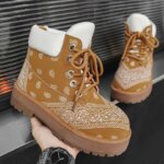 Retro Breathable High Top Mens Footwear Autumn New Mens Casual Shoes Thick Sole Comfortable Lightweight Non Slip Flat Sneakers (New)