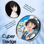 GIF Dynamic Anime DIY Trendy E-Badge Photo Player Digital Display Badge Game Cycling Warning Adaptation Kids Boy Gift (New)