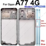Middle Frame OPPO A77 A77s 4G 5G Middle Housing Frame Cover Bezel with Side Button Replacement (New)