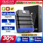 MUCAR BT200 Lite Obd2 Scanner All System Diagnosis Oil Maintenance Lifetime Free Update Car Diagnostic Tool for 120 Car Brands (New)
