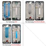 NEW Samsung A33 A52 A52S A72 A52 5G A54 A73 Front Housing LCD Frame Bezel Plate Replacement Repair Part With Side Button (New)