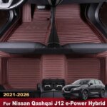 For Nissan Qashqai J12 E-Power Hybrid 2021-2026 Car Floor Mats Custom All Weather Waterproof Non-slip Interior Carpets Foot Pads (New)