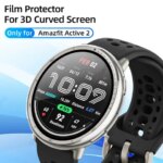 Screen Protector Amazfit Active 2 3D Curved Screen Protector Active 2 Ultra-HD Full Coverage Protective Film Accessories (New)