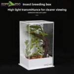 Reptizoo Acrylic Insect Observation&Rearing Box-Ventilated Enclosure for Crickets Mantis Katydids Singing Insects&Small Critters (New)