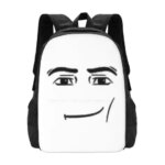 Man Face Hot Sale Schoolbag Backpack Fashion Bags Man Face Funny Gaming Kids Gamer Noob Bloxburg Girl Art Video Game Meme The (New)